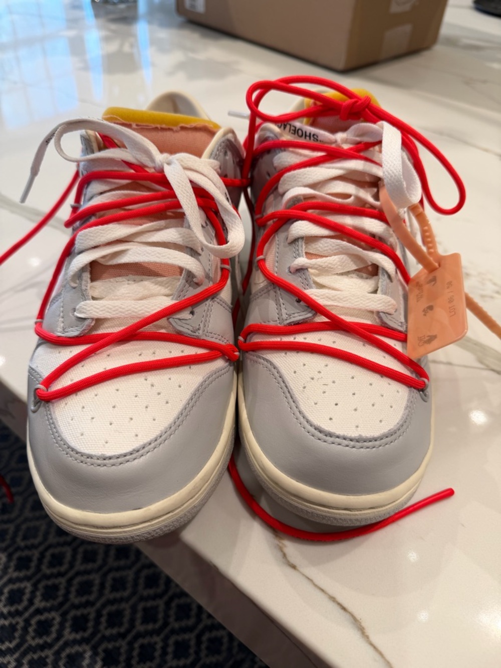 Nike Off White x Dunk Low Lot 06/50 - Size 9.5 - worn once!! - Picture 11 of 12